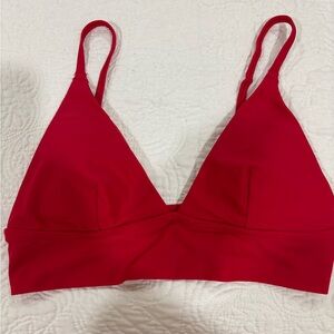 aerie Red Triangle Bralette with Adjustable Straps